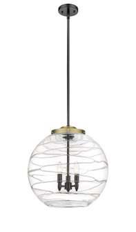 Ballston Three Light Pendant in Black Antique Brass (405|221-3S-BAB-G1213-18)