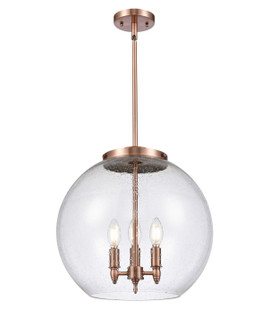 Essex LED Pendant in Antique Copper (405|221-3S-AC-G124-16-LED)