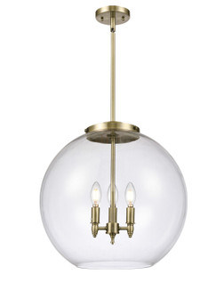 Ballston Three Light Pendant in Antique Brass (405|221-3S-AB-G122-18)
