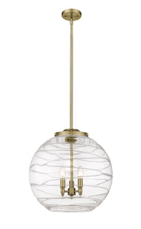 Ballston Three Light Pendant in Antique Brass (405|221-3S-AB-G1213-18)