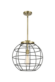 Essex One Light Pendant in Antique Brass (405|221-1S-AB-CE-16-BK)