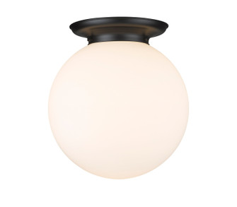 Essex One Light Flush Mount in Matte Black (405|221-1F-BK-G201-16)