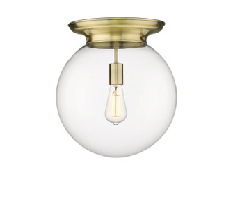 Essex One Light Flush Mount in Antique Brass (405|221-1F-AB-G202-14)