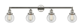 Franklin Restoration Four Light Bath Vanity in Polished Nickel (405|215-PN-G202-6)
