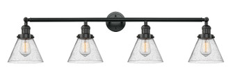 Franklin Restoration Four Light Bath Vanity in Matte Black (405|215-BK-G44)