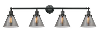 Franklin Restoration Four Light Bath Vanity in Matte Black (405|215-BK-G43)