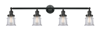 Franklin Restoration Four Light Bath Vanity in Matte Black (405|215-BK-G182S)