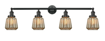 Franklin Restoration Four Light Bath Vanity in Matte Black (405|215-BK-G146)