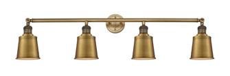 Franklin Restoration Four Light Bath Vanity in Brushed Brass (405|215-BB-M9-BB)