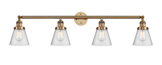 Franklin Restoration Four Light Bath Vanity in Brushed Brass (405|215-BB-G64)