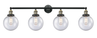 Franklin Restoration Four Light Bath Vanity in Black Antique Brass (405|215-BAB-G204-8)