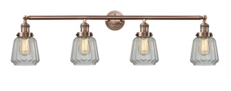 Franklin Restoration Four Light Bath Vanity in Antique Copper (405|215-AC-G142)