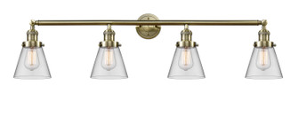Franklin Restoration Four Light Bath Vanity in Antique Brass (405|215-AB-G62)