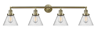 Franklin Restoration Four Light Bath Vanity in Antique Brass (405|215-AB-G44)