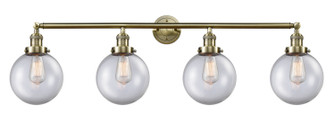 Franklin Restoration Four Light Bath Vanity in Antique Brass (405|215-AB-G202-8)