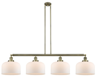 Franklin Restoration Four Light Island Pendant in Antique Brass (405|214-AB-G71-L)