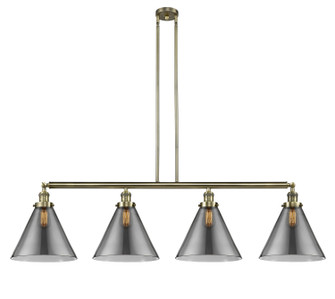 Franklin Restoration Four Light Island Pendant in Antique Brass (405|214-AB-G43-L)