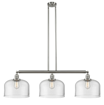 Franklin Restoration Three Light Island Pendant in Brushed Satin Nickel (405|213-SN-G72-L)