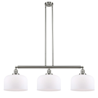 Franklin Restoration Three Light Island Pendant in Brushed Satin Nickel (405|213-SN-G71-L)