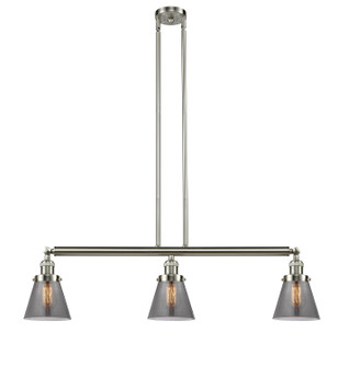 Franklin Restoration Three Light Island Pendant in Brushed Satin Nickel (405|213-SN-G63)