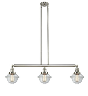 Franklin Restoration Three Light Island Pendant in Brushed Satin Nickel (405|213-SN-G532)