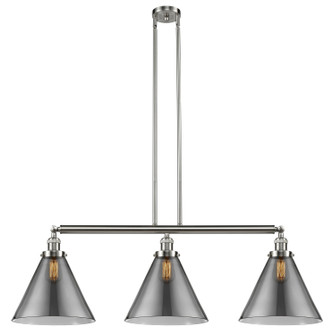 Franklin Restoration Three Light Island Pendant in Brushed Satin Nickel (405|213-SN-G43-L)