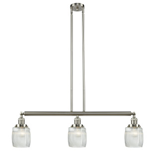 Franklin Restoration Three Light Island Pendant in Brushed Satin Nickel (405|213-SN-G302)
