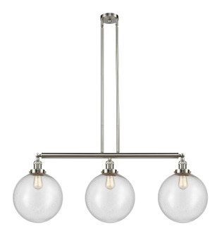 Franklin Restoration Three Light Island Pendant in Brushed Satin Nickel (405|213-SN-G204-12)