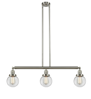 Franklin Restoration LED Island Pendant in Brushed Satin Nickel (405|213-SN-G202-6-LED)