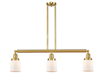 Franklin Restoration Three Light Island Pendant in Satin Gold (405|213-SG-G51)