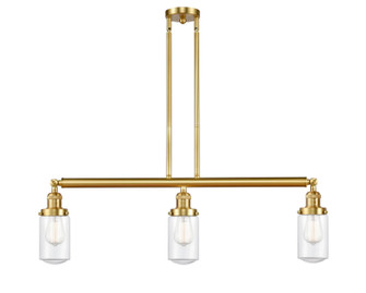 Franklin Restoration LED Island Pendant in Satin Gold (405|213-SG-G312-LED)