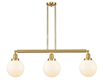 Franklin Restoration LED Island Pendant in Satin Gold (405|213-SG-G201-8-LED)