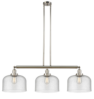 Franklin Restoration Three Light Island Pendant in Polished Nickel (405|213-PN-G74-L)