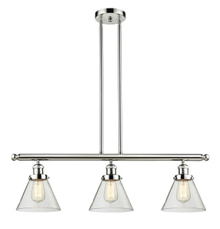 Franklin Restoration Three Light Island Pendant in Polished Nickel (405|213-PN-G42)