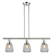 Franklin Restoration Three Light Island Pendant in Polished Nickel (405|213-PN-G142)