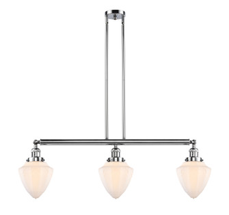 Franklin Restoration Three Light Island Pendant in Polished Chrome (405|213-PC-G661-7)