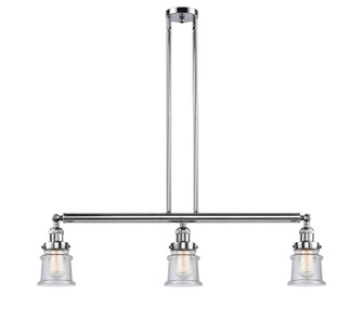Franklin Restoration Three Light Island Pendant in Polished Chrome (405|213-PC-G184S)