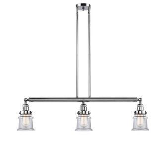 Franklin Restoration Three Light Island Pendant in Polished Chrome (405|213-PC-G182S)