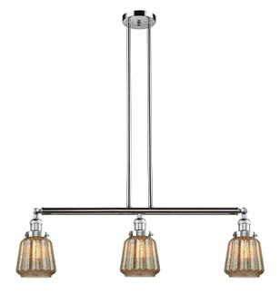 Franklin Restoration Three Light Island Pendant in Polished Chrome (405|213-PC-G146)