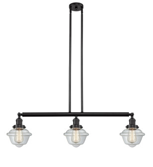 Franklin Restoration Three Light Island Pendant in Oil Rubbed Bronze (405|213-OB-G532)