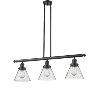 Franklin Restoration Three Light Island Pendant in Oil Rubbed Bronze (405|213-OB-G44)