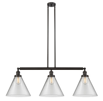 Franklin Restoration Three Light Island Pendant in Oil Rubbed Bronze (405|213-OB-G42-L)