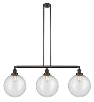 Franklin Restoration Three Light Island Pendant in Oil Rubbed Bronze (405|213-OB-G204-12)