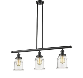 Franklin Restoration Three Light Island Pendant in Oil Rubbed Bronze (405|213-OB-G182)
