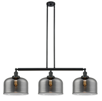Franklin Restoration Three Light Island Pendant in Matte Black (405|213-BK-G73-L)