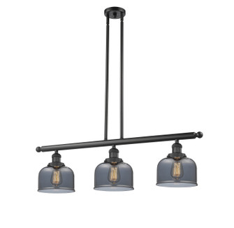 Franklin Restoration Three Light Island Pendant in Matte Black (405|213-BK-G73)
