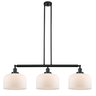 Franklin Restoration Three Light Island Pendant in Matte Black (405|213-BK-G71-L)