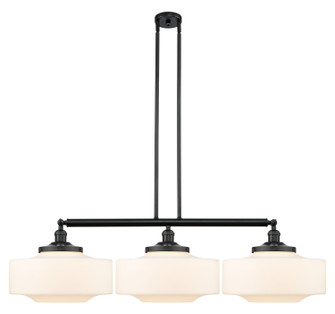 Franklin Restoration Three Light Island Pendant in Matte Black (405|213-BK-G691-16)