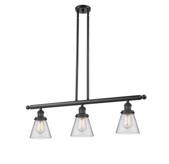 Franklin Restoration Three Light Island Pendant in Matte Black (405|213-BK-G62)
