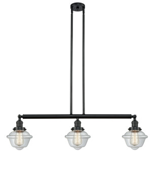 Franklin Restoration Three Light Island Pendant in Matte Black (405|213-BK-G532)